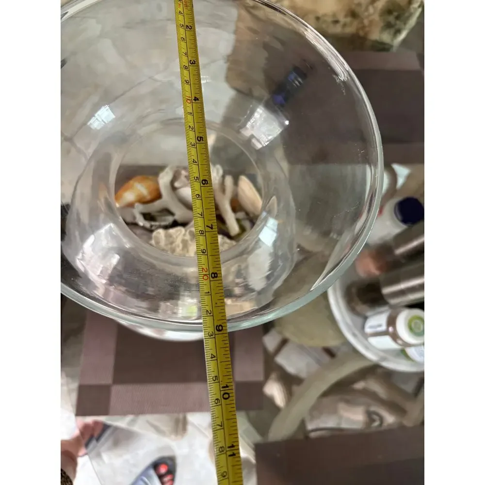 Southern Living Vase Clear Glass Amber Base 20